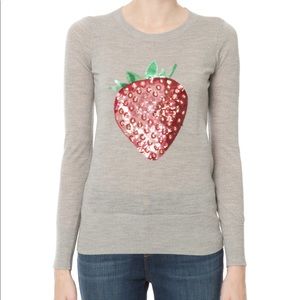 Markus Lupfer Strawberry Sequin Emma Sweater Small